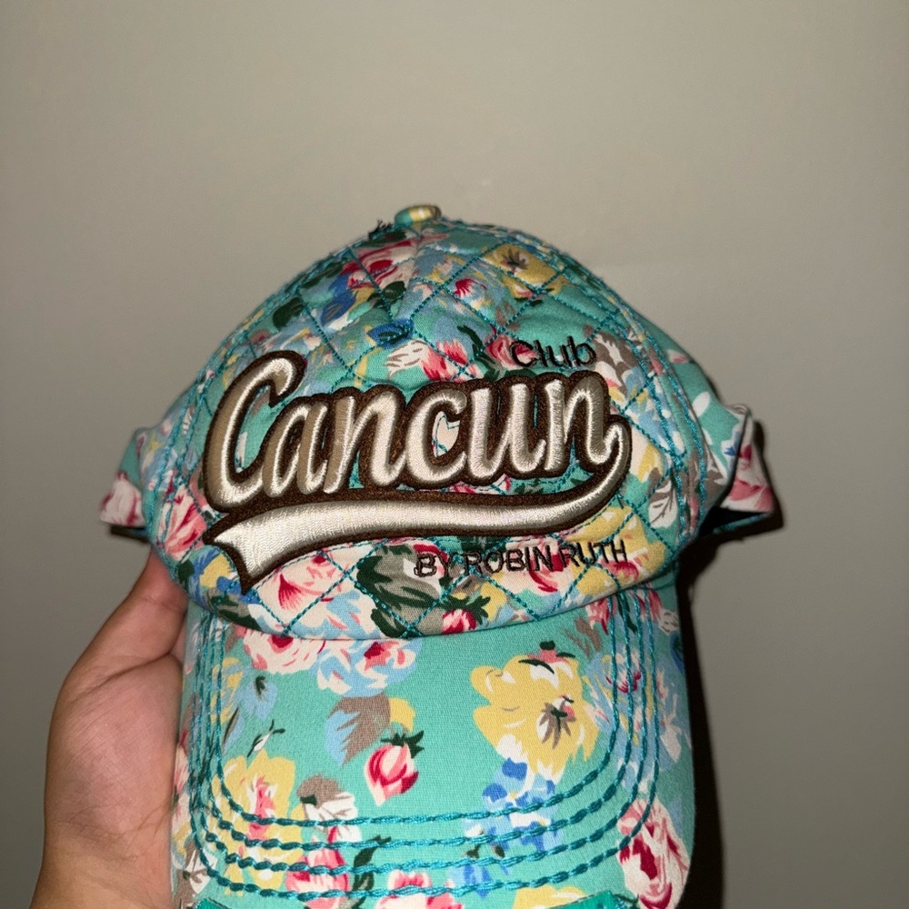 Robin Ruth Turquoise Floral Cap